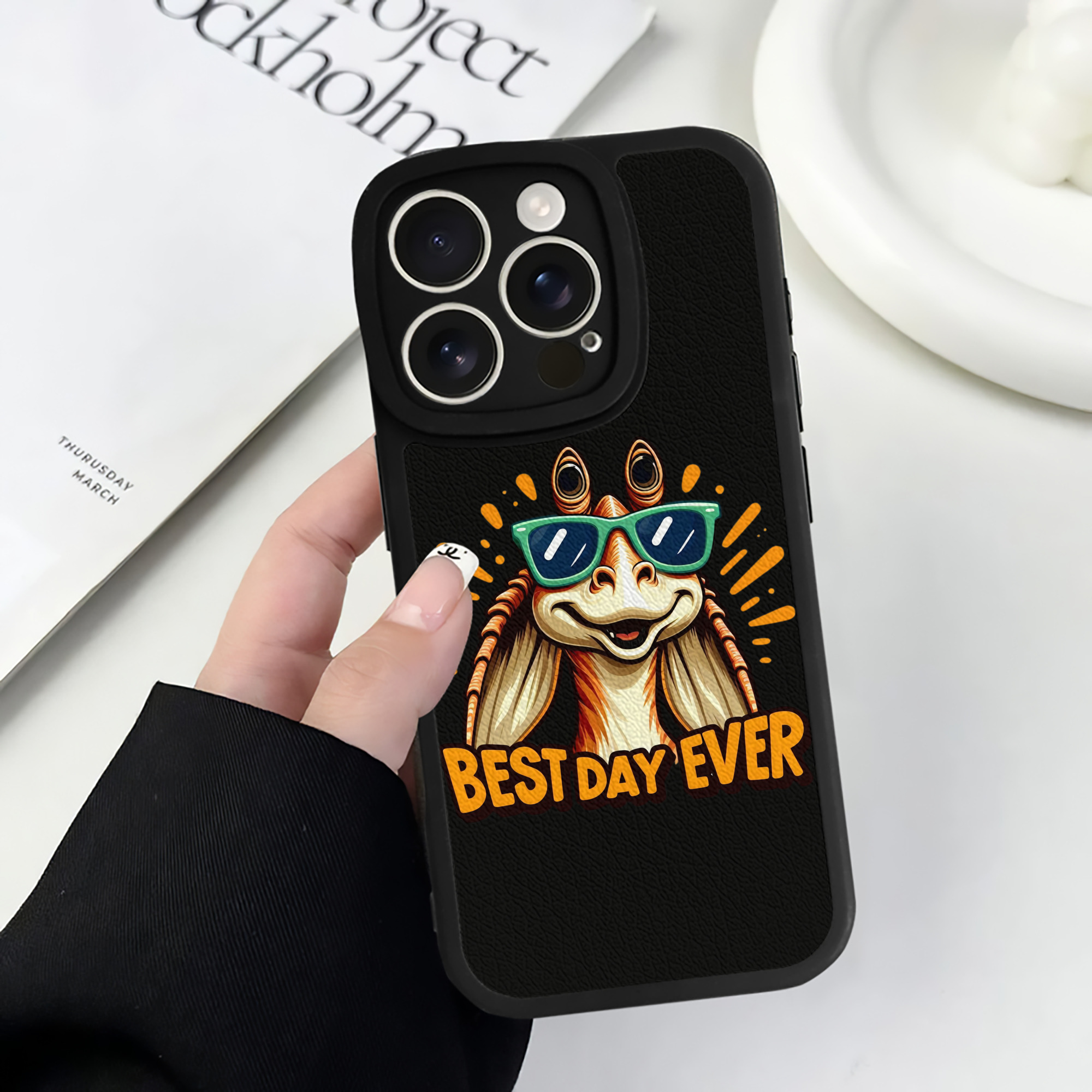 （画像用） スター・ウォーズ Star Wars 【iPhone 16シリーズ対応】シリコンスマホケース（レザー調） 材質：シリコン